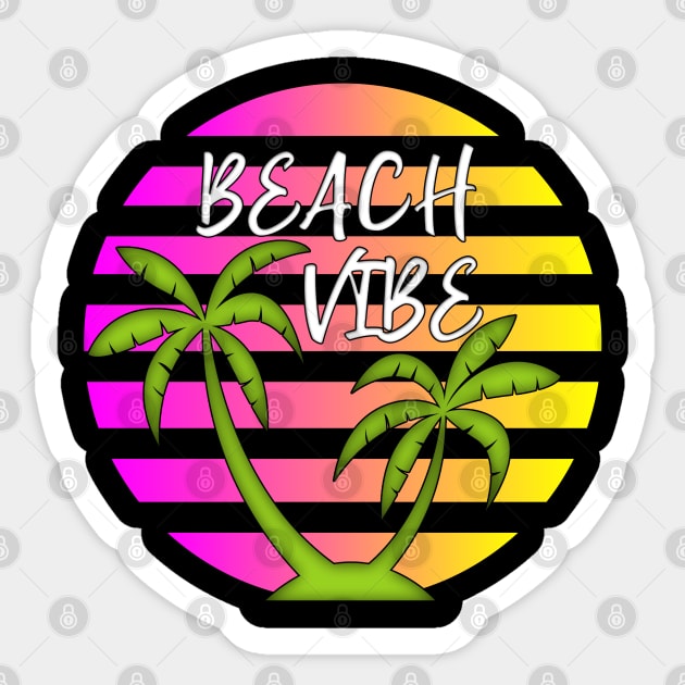 Beach Vibes Palm Trees Sunset Sticker by TLSDesigns